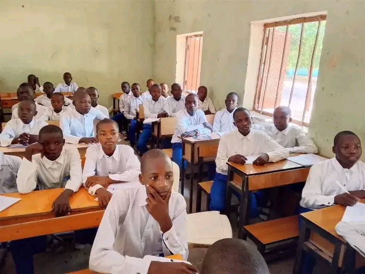 Students in renovated school